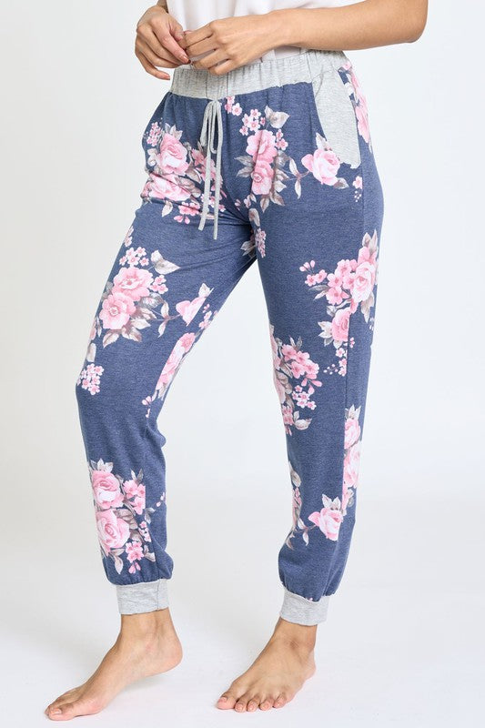 EG fashion Plus Floral Drawstring Jogger