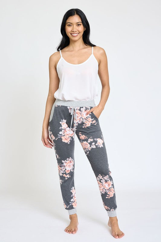 EG fashion Plus Floral Drawstring Jogger
