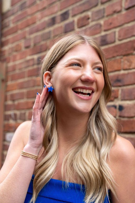 Spiffy & Splendid Liberty Star Studs - Blue