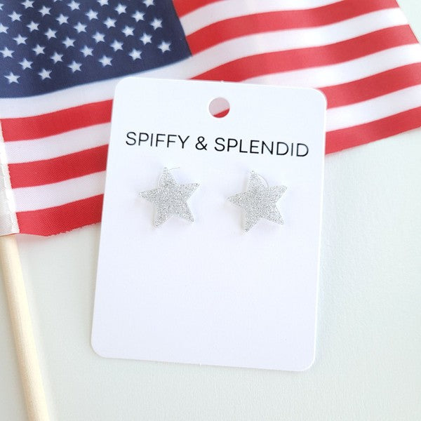 Spiffy & Splendid Star Studs - Silver
