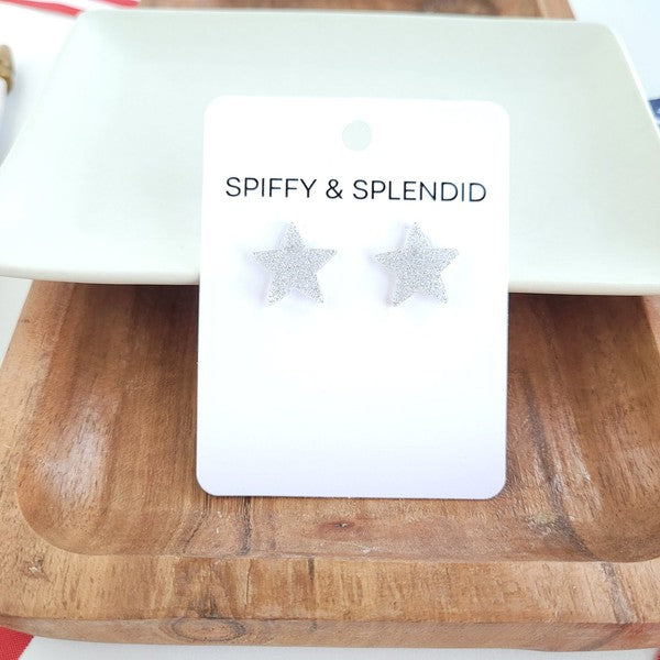 Spiffy & Splendid Star Studs - Silver