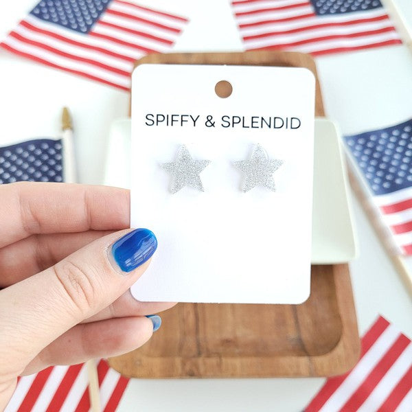 Spiffy & Splendid Star Studs - Silver