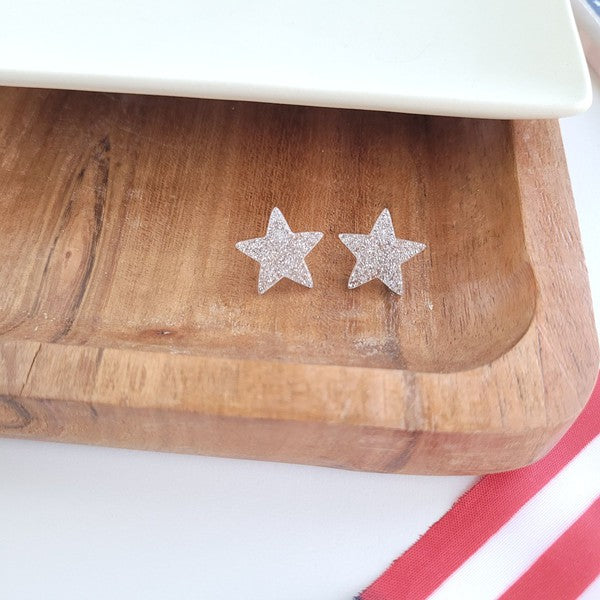 Spiffy & Splendid Star Studs - Silver
