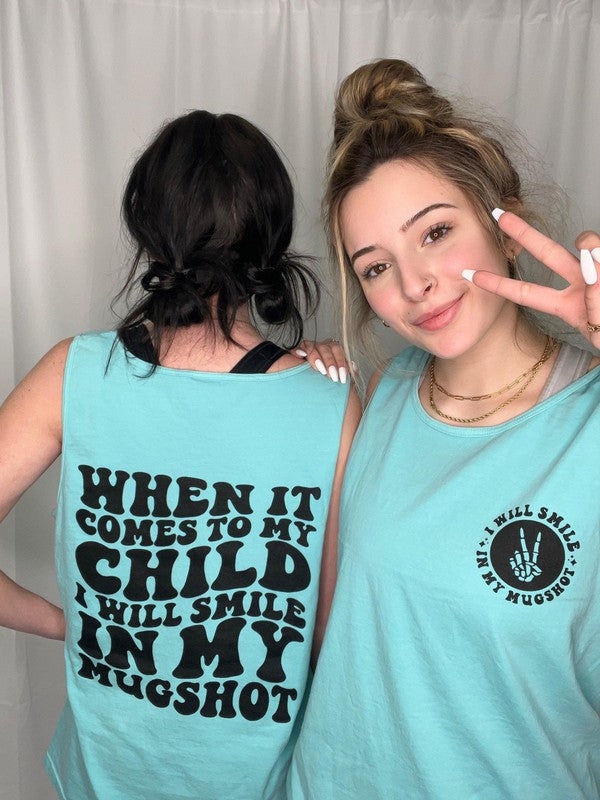 Ask Apparel Smile In My Mugshot Tank