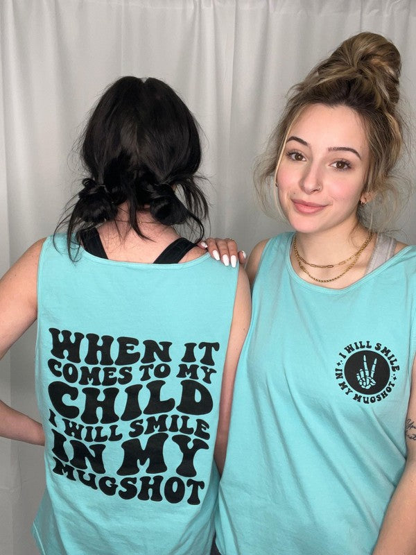 Ask Apparel Smile In My Mugshot Tank
