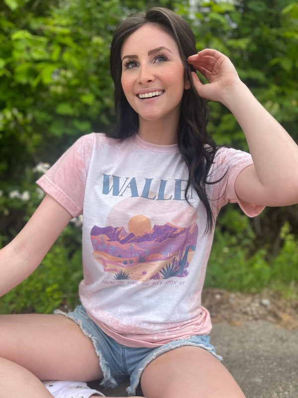 Ask Apparel Bleached Sunset Wallen Tee