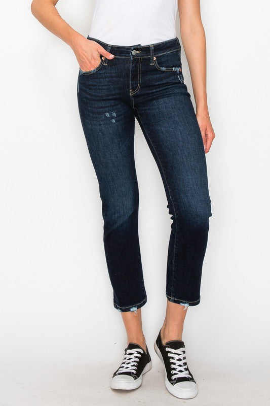 Artemis High Rise Skinny Straight Jeans
