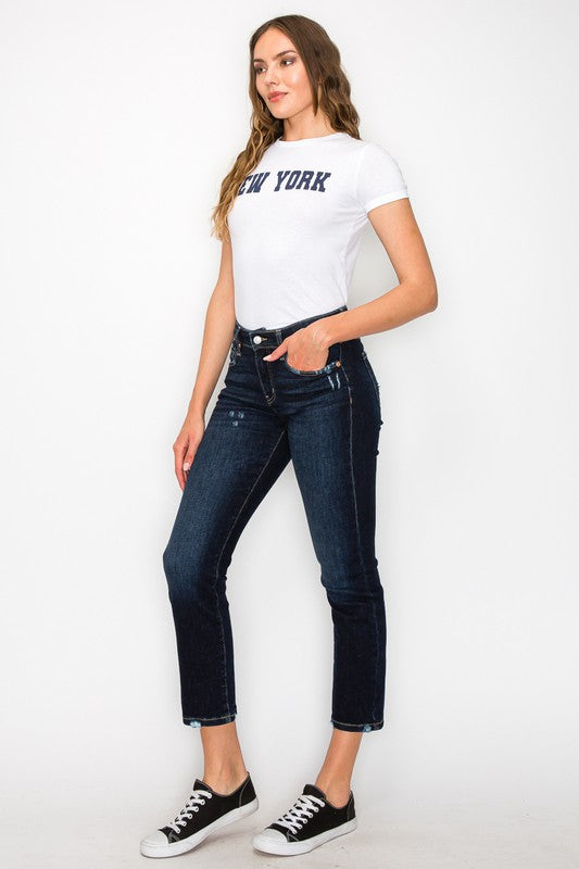 Artemis High Rise Skinny Straight Jeans