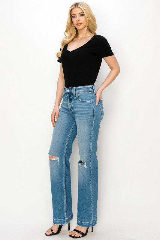 Artemis Plus Size - High Rise Straight Leg Jeans
