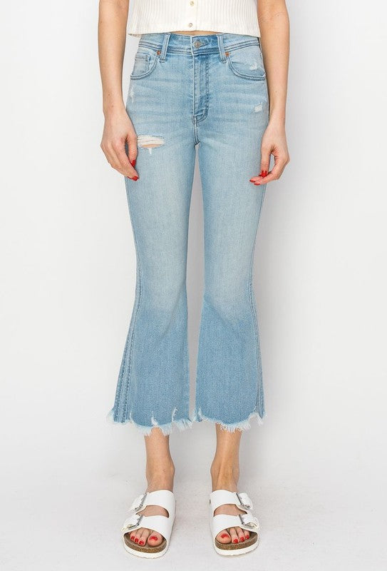 Artemis High Rise Crop Flare Jeans