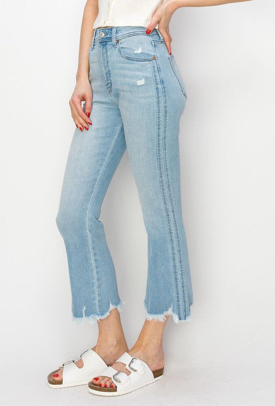 Artemis High Rise Crop Flare Jeans