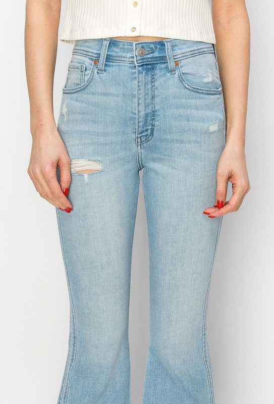 Artemis High Rise Crop Flare Jeans
