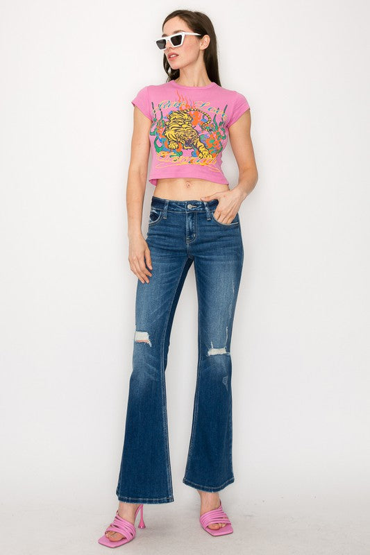 Artemis Plus Size - Low Rise Stretch Vintage Flare Jeans