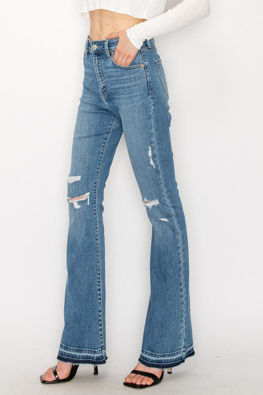 Artemis High Rise Skinny Bootcut With Release Hem