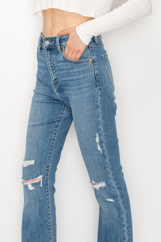 Artemis High Rise Skinny Bootcut With Release Hem