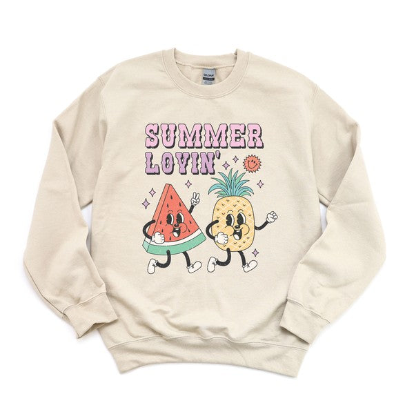 Olive and Ivory Summer Lovin' Fruit Graphic Sweatshirt