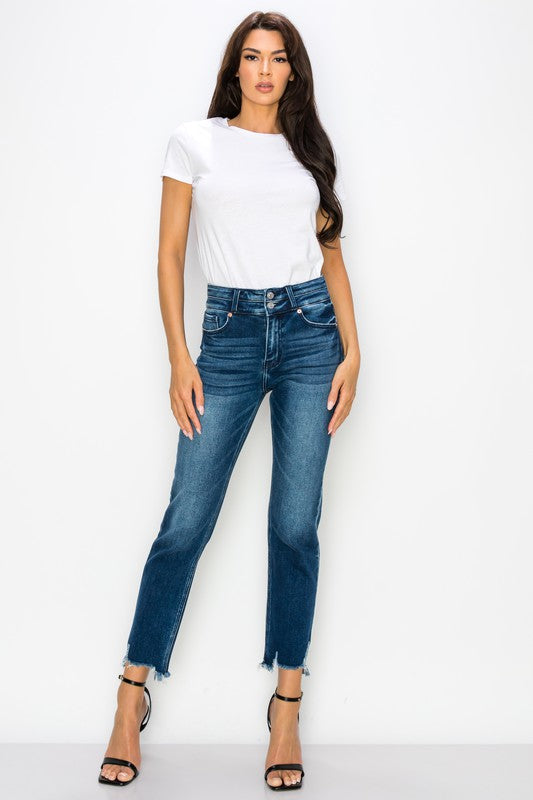 Artemis Plus Size - High Rise Double Waist Band Jeans