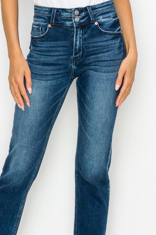 Artemis Plus Size - High Rise Double Waist Band Jeans