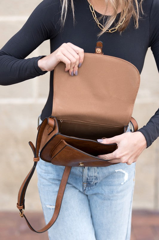 Aili's Corner Blair Foldover Buckle Crossbody