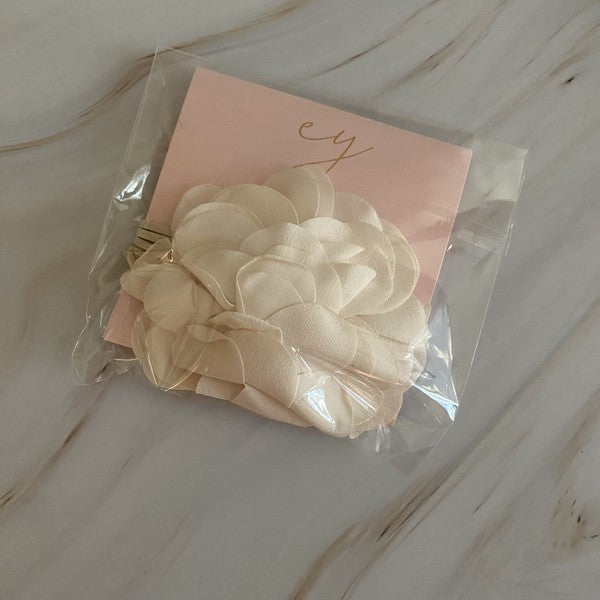 Ellison and Young Chiffon Petals Rosette Tie necklace