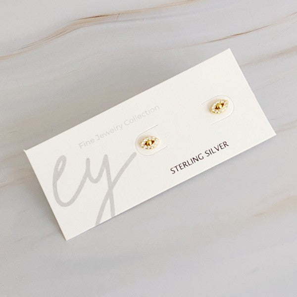 Ellison and Young Mini Sparkle Mini Stud Sterling Silver Earrings
