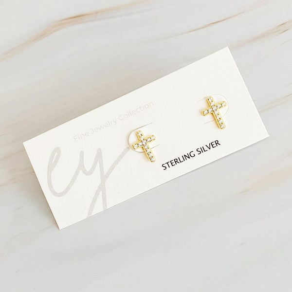 Ellison and Young Mini Sparkle Mini Stud Sterling Silver Earrings