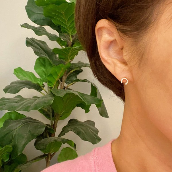 Ellison and Young Mini Sparkle Mini Stud Sterling Silver Earrings
