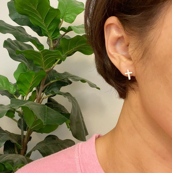 Ellison and Young Mini Sparkle Mini Stud Sterling Silver Earrings