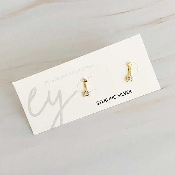 Ellison and Young Mini Sparkle Mini Stud Sterling Silver Earrings