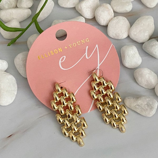 Ellison and Young Charm Of City Girl Chain Earrings