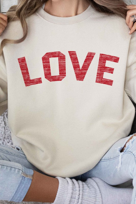 LOVE VALENTINES GRAPHIC SWEATSHIRT