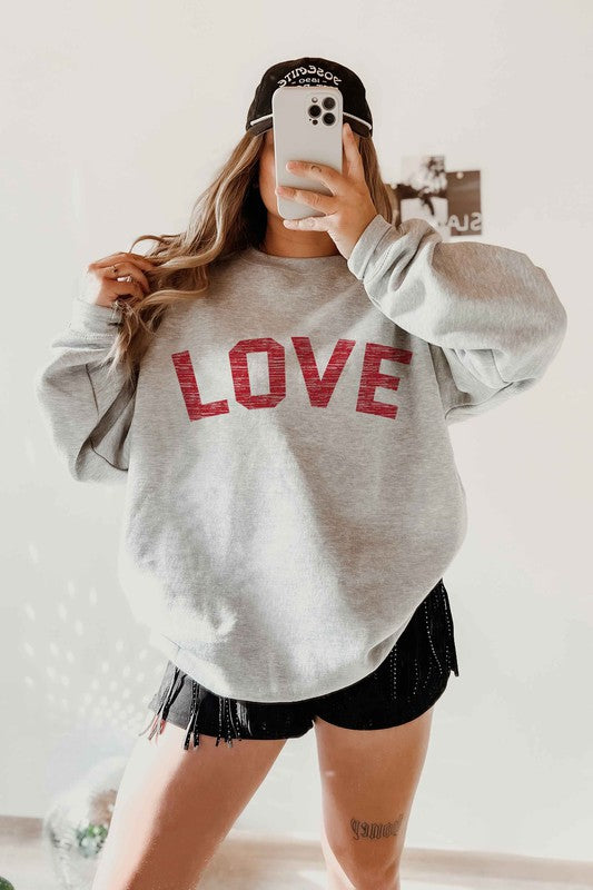 LOVE VALENTINES GRAPHIC SWEATSHIRT