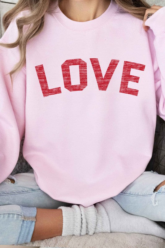 LOVE VALENTINES GRAPHIC SWEATSHIRT