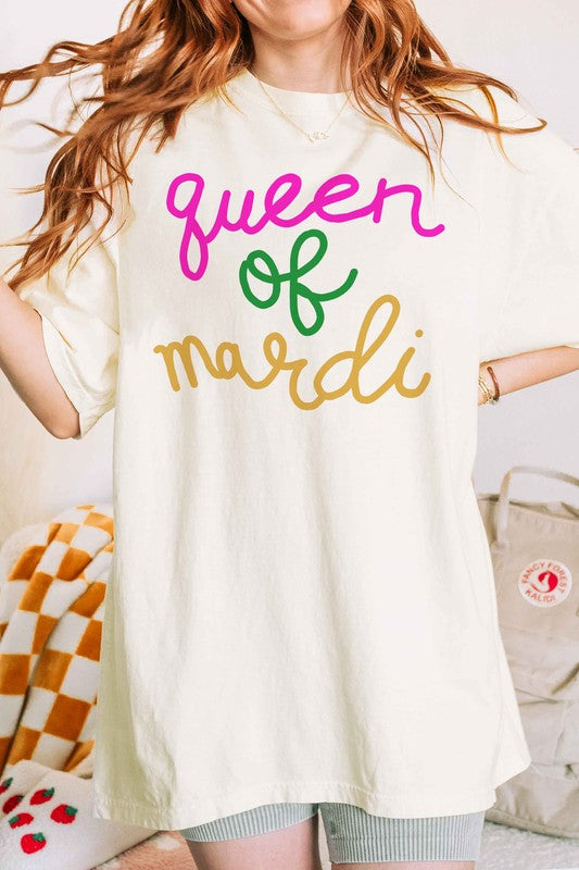 QUEEN OF MARDI OVERSIZED GRAPHIC TEE