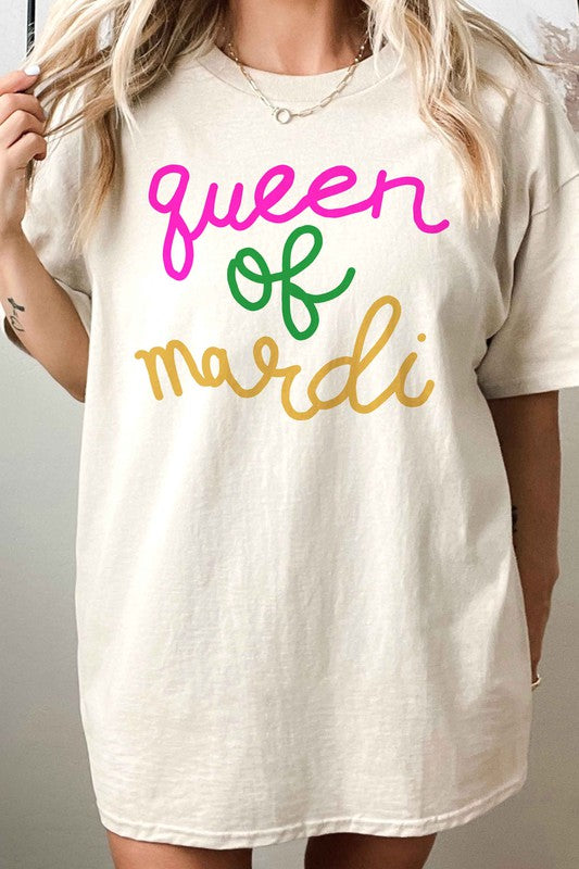 QUEEN OF MARDI OVERSIZED GRAPHIC TEE