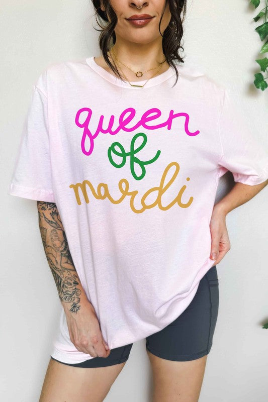QUEEN OF MARDI OVERSIZED GRAPHIC TEE