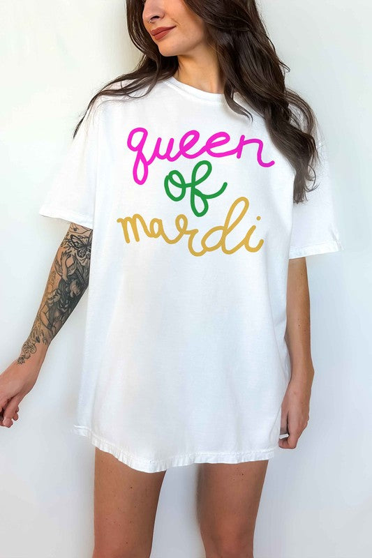 QUEEN OF MARDI OVERSIZED GRAPHIC TEE