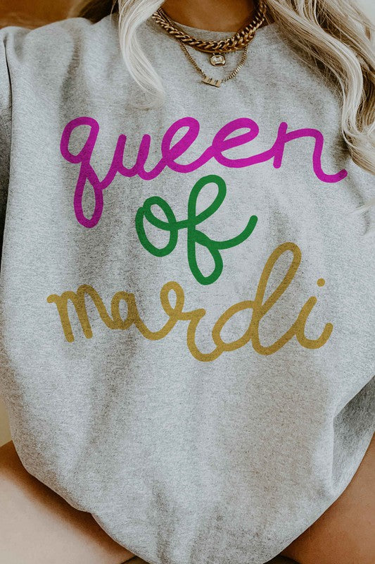 QUEEN OF MARDI OVERSIZED SWEATSHIRT