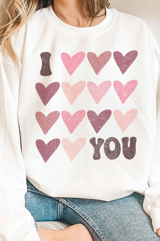 I LOVE YOU VALENTINE GRAPHIC SWEATSHIRT