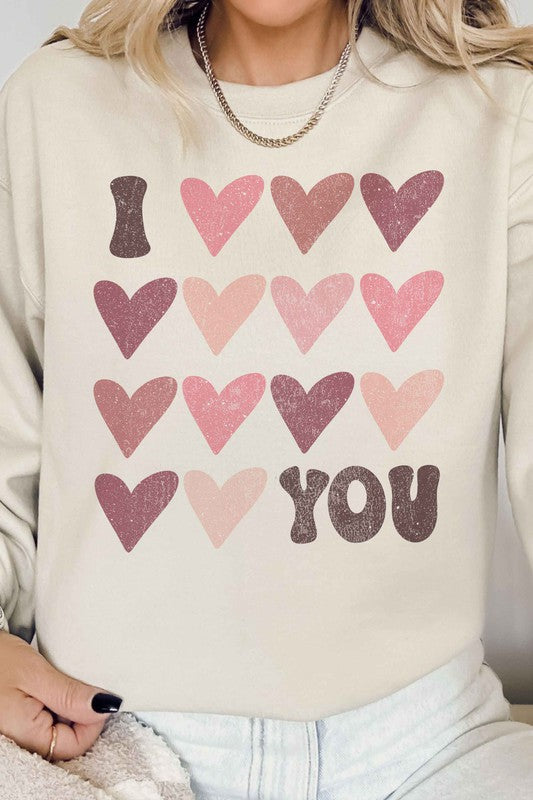 I LOVE YOU VALENTINE GRAPHIC SWEATSHIRT