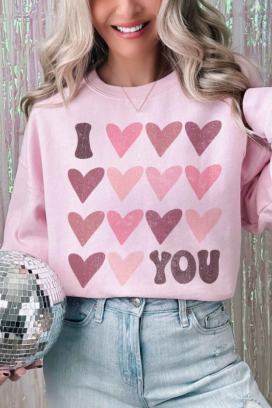 I LOVE YOU VALENTINE GRAPHIC SWEATSHIRT