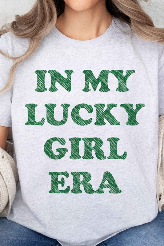 IN MY LUCKY GIRL ERA PATRICK OVERSIZED GRAPHIC TEE