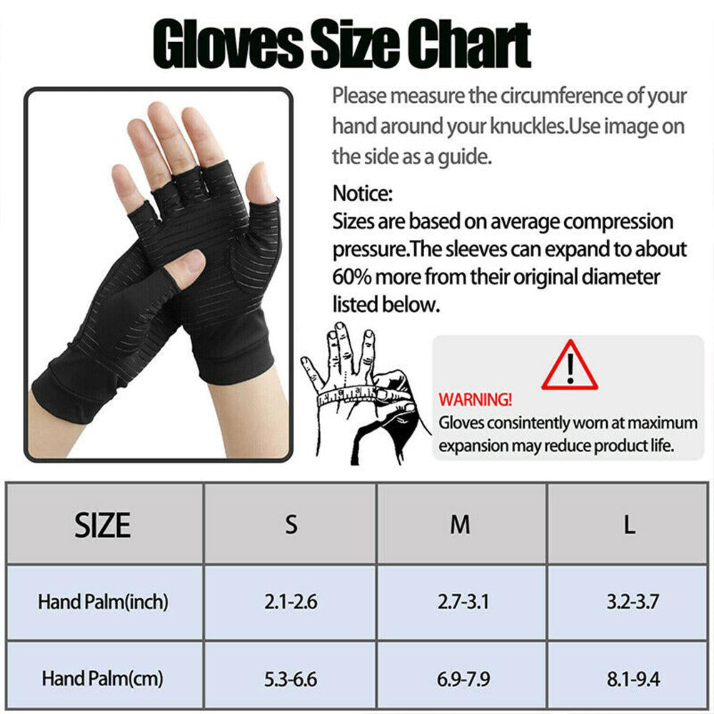 Pink Iolaus Compression Arthritis Glove Unisex Joint Pain Relief Half Finger Brace
