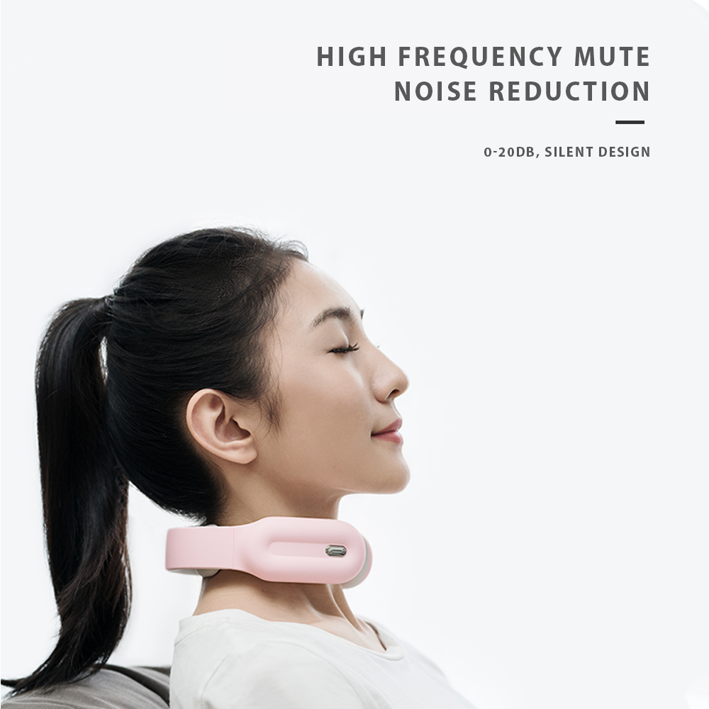 Pink Iolaus Smart Electric Neck Shoulder Massager Pain Relief Relaxation Tool