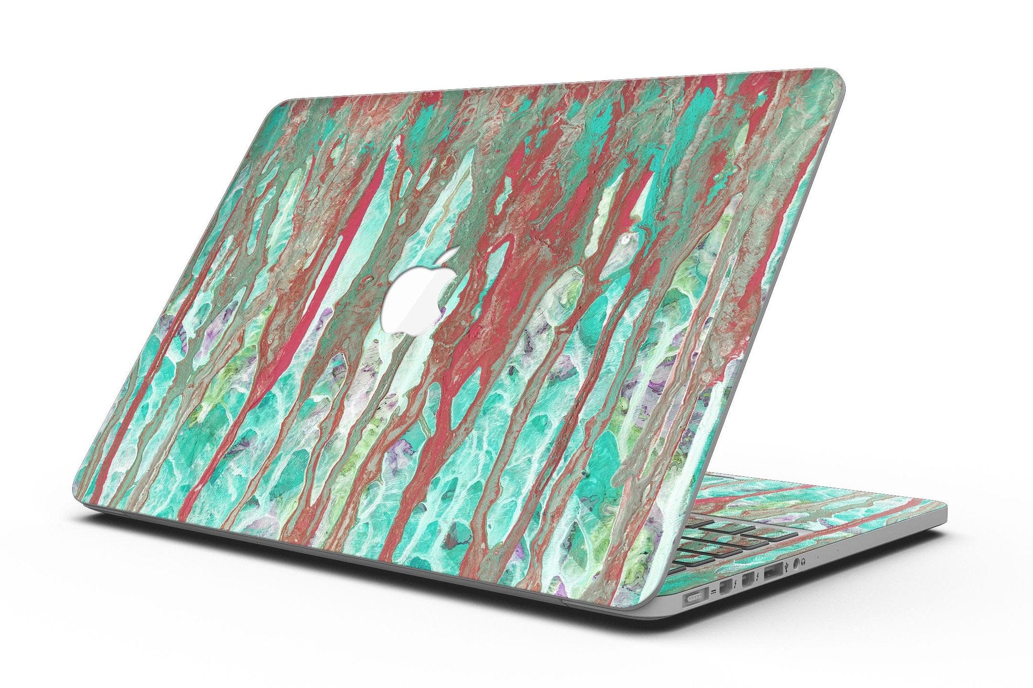 Blue Leto Abstract Wet Paint Mint Rustic - MacBook Pro with Retina Display