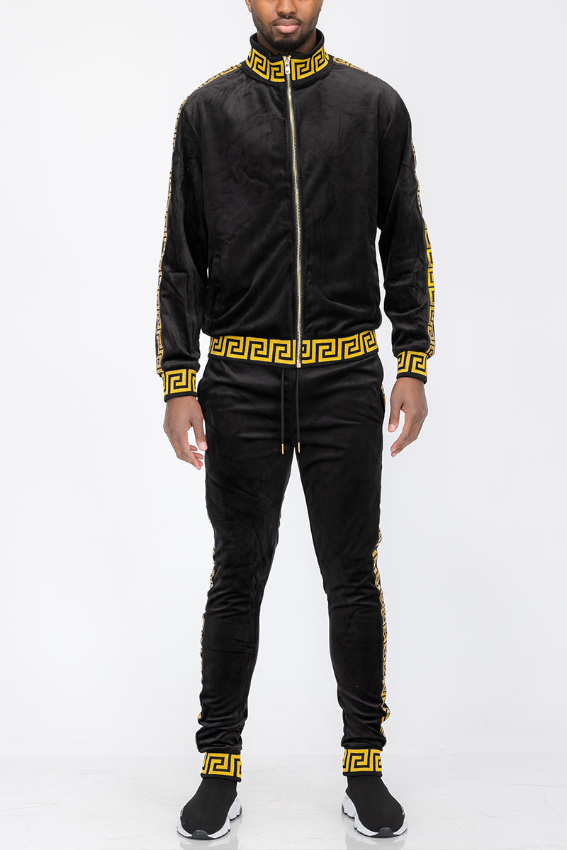 Lime Milo Status Velour Track Set