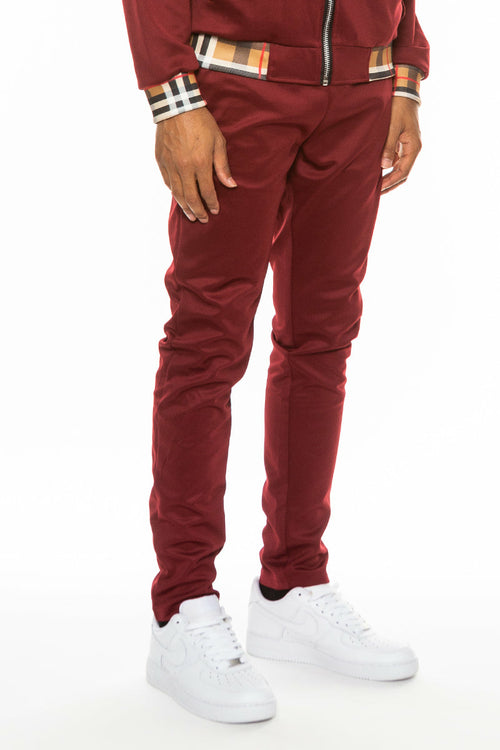 Lime Milo Checkered Detail Track Pant