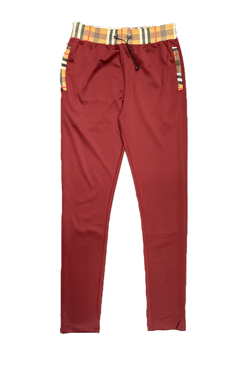 Lime Milo Checkered Detail Track Pant