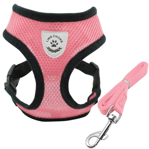 Cyan Ganymede Mesh Puppy Pet Harness Small Dogs Cat Harness and