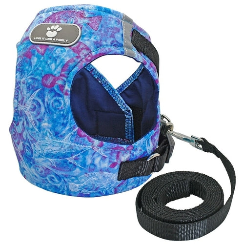 Cyan Ganymede Mesh Puppy Pet Harness Small Dogs Cat Harness and